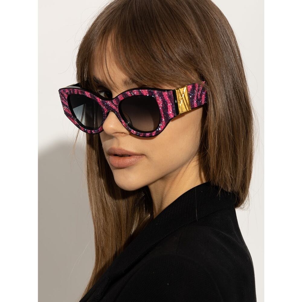 NEW!! Anna Karin Karlsson Lucky Goes To Vegas Cerise Zebra Sunglasses Authentic